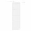 vidaXL Schiebet&uuml;r Wei&szlig; 83 x 232 cm Massives Kiefernholz