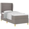 vidaXL Boxspringbett mit Matratze Taupe 200 x 100 cm Stoff