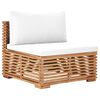 vidaXL 4-Sitzer-Gartensofa mit Kissen Massivholz Teak