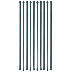 vidaXL Pflanzst&auml;be 10 Stk. 1 m Metall Gr&uuml;n