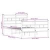 vidaXL Metallbett ohne Matratze Sonoma-Eiche 120x190 cm