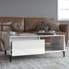 vidaXL Couchtisch Hochglanz-Wei&szlig; 90x50x36,5 cm Holzwerkstoff