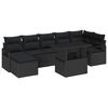 vidaXL Gartensofa-set 8 stk. Schwarz Poly-Rattan