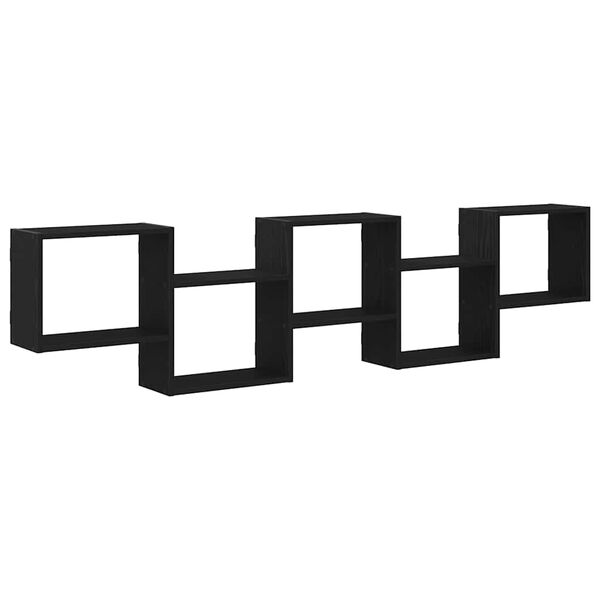 vidaXL W&uuml;rfelregal 5 F&auml;cher Schwarz Holzwerkstoff