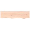 vidaXL Wandregal 80x20x6 cm Massivholz Eiche Unbehandelt
