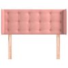 vidaXL Kopfteil mit Ohren Rosa 93x16x78/88 cm Samt