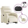 vidaXL Relaxsessel mit Aufstehhilfe Elektrisch Creme Kunstleder