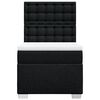 vidaXL Boxspringbett mit Matratze Schwarz 100x200 cm Stoff