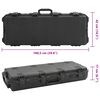 vidaXL Koffer f&uuml;r Flugreise Tragbar Schwarz 100,5x42x17 cm PP
