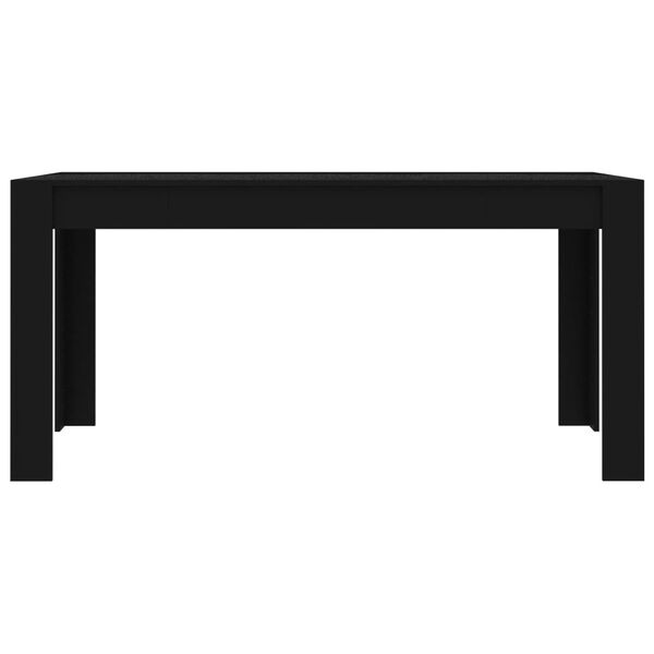 vidaXL Esstisch Schwarz 160x80x76 cm Holzwerkstoff