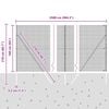 vidaXL Zaunpfosten Grau 25 x 1,6 m (12 x 12 mm Netz) Stahl und PVC