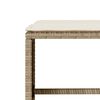 vidaXL 4-tlg. Garten-Sofagarnitur mit Kissen Beige Poly Rattan