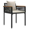 vidaXL Gartenm&ouml;bel Set 4 pcs Schwarz und Cremewei&szlig; PE-Rattan