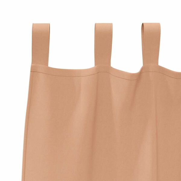vidaXL Verdunkelungs-Vorh&auml;nge mit Ringen 2 pcs Hellbraun 225 x 140 cm