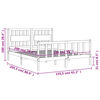 vidaXL Massivholzbett mit Kopfteil Wei&szlig;
