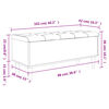vidaXL Sitzbank mit Stauraum Wei&szlig; 102x42x46 cm Holzwerkstoff