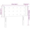vidaXL Kopfteil mit Ohren Dunkelbraun 93x16x78/88 cm Stoff