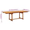 vidaXL 7-tlg. Garten-Essgruppe Massivholz Akazie 160-240 cm