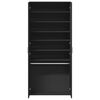 vidaXL Schuhschrank Schwarz 80&times;39&times;178 cm Holzwerkstoff