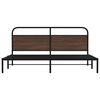 vidaXL Metallbett ohne Matratze Braun Eichen-Optik 193x203 cm