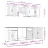 vidaXL 8-tlg. K&uuml;chenschrank-Set Lucca Braun Eichen-Optik Holzwerkstoff