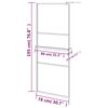 vidaXL Duschwand mit Ablage f&uuml;r Walk-In-Dusche Schwarz 80x195 cm ESG