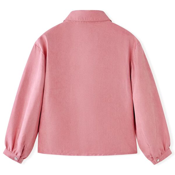 Kinderbluse mit Laternen&auml;rmeln Altrosa 104