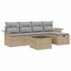 vidaXL Gartensofa-set 6 stk. Poly Rattan