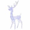 vidaXL LED-Rentier Acryl Weihnachtsdekoration 140 LEDs 128 cm Blau