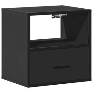 vidaXL Wand-Nachttisch Schwarz 40x31x39,5 cm