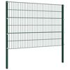 vidaXL Zaunelement mit Pfosten Eisen 522 x 120 cm Gr&uuml;n