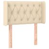 vidaXL Kopfteil mit Ohren Creme 83x16x78/88 cm Stoff