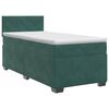 vidaXL Boxspringbett mit Matratze Dunkelgr&uuml;n 90 x 200 cm Samt