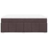 vidaXL Boxspringbett mit Matratze Dunkelbraun 160x200 cm Stoff