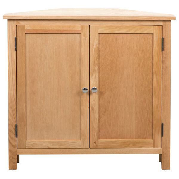 vidaXL Eckschrank 80x33,5x78 cm Massivholz Eiche