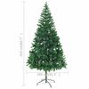 vidaXL K&uuml;nstlicher Weihnachtsbaum Beleuchtung Kugeln 210cm 910 Zweige