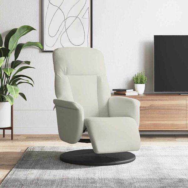 vidaXL Relaxsessel mit Fu&szlig;teil Creme Samt