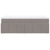 vidaXL Boxspringbett mit Matratze Taupe 90x200 cm Stoff