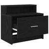 vidaXL Nachttisch mit Schublade Schwarz Eichen-Optik 51x31x47 cm
