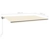 vidaXL Standmarkise Manuell Einziehbar 600x300 cm Creme