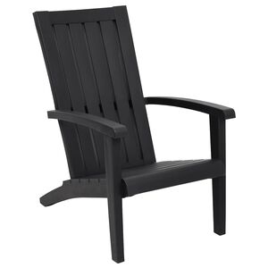 vidaXL Adirondack-Gartenstuhl Schwarz Polypropylen