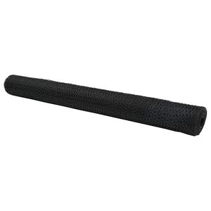 vidaXL Hexagonzaun Grau 1,4 x 50 m PVC