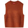 vidaXL Kinder-Pulloverweste Gestrickt Cognac 128