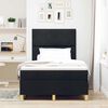 vidaXL LED Boxspringbett mit Matratze Schwarz 120 x 200 cm Stoff