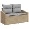 vidaXL Sofa Set mit Kissen 5 pcs Beige und Grau Poly-Rattan