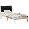 vidaXL Bettgestell mit gepolstertem Kopfteil Braun 90 x 190 cm