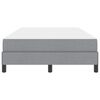 vidaXL Boxspringbett mit Matratze Hellgrau 120 x 200 cm Stoff
