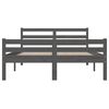 vidaXL Massivholzbett Grau 150x200 cm
