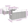 vidaXL Gartensofa-set mit Kissen 7 pcs Beige und Hellgrau Poly-Rattan