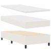 vidaXL Boxspringbett Creme und Weiß 203 x 100 x 88 cm Cordstoff